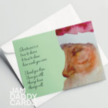 Den i Kärlek vid jul Helgkort<br><div class="desc">Traditionellt Sömnig jultomtkortet till det du Julhälsningar kärlek vid jul. Hand målade vattenfärgsretro Santa.</div>