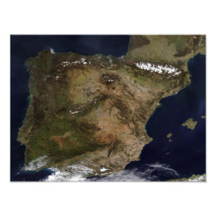 Den Iberian peninsulan Fototryck
