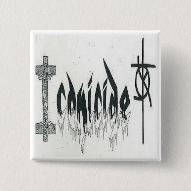 Den Iconicide logotypen knäppas #2 Knapp (Framsida)