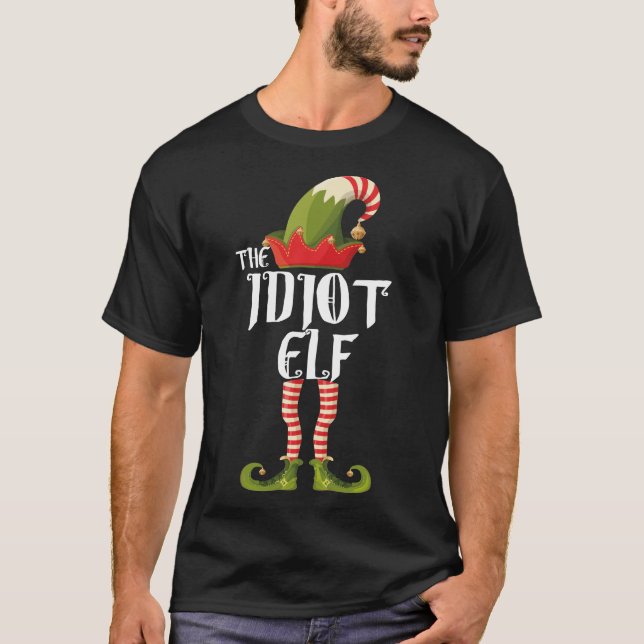 Den idiotiska elf-familjen som matchar jul t shirt (Framsida)