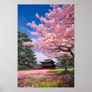 Den Idylliska Rosan Fält Poster