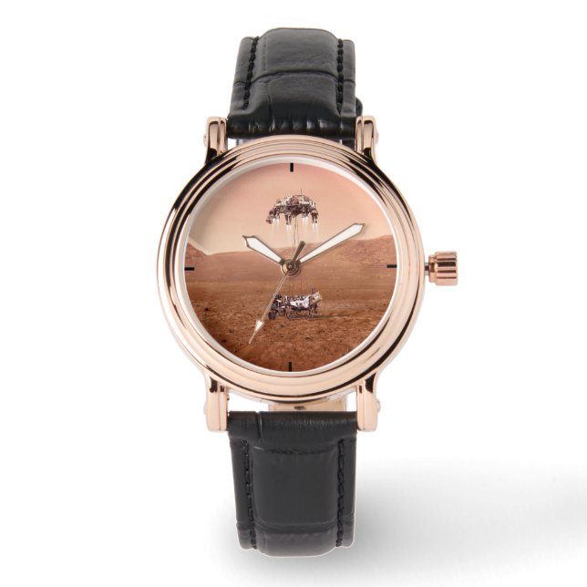 Den ihärdiga landningen är säker på Mars. Armbandsur (Framsida)