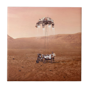 Den ihärdiga landningen är säker på Mars. Kakelplatta