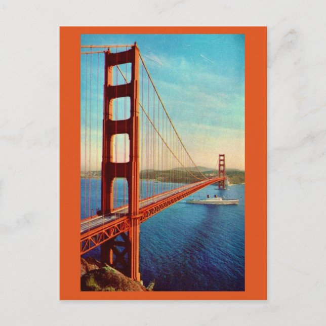 Den ikoniska Golden Gate Bridge vykort (Framsida)