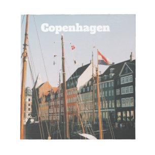 Den ikoniska Nyhavn, Köpenhamn, Danmark Anteckningsblock