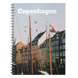 Den ikoniska Nyhavn, Köpenhamn, Danmark Anteckningsbok