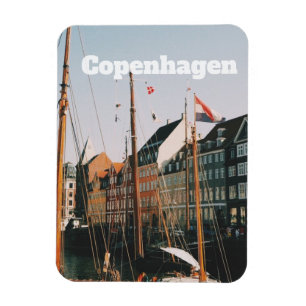 Den ikoniska Nyhavn, Köpenhamn, Danmark Magnet