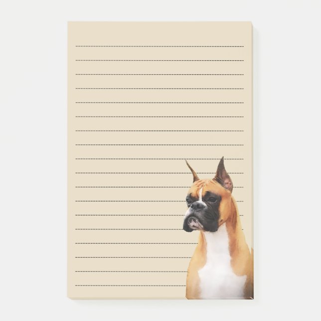 Den illustrerade boxare noterar post-it block (Framsida)