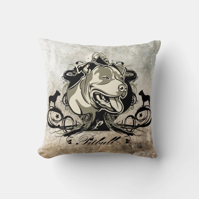 Den illustrerade Pitbull Projekt hunden kudder Kudde (Framsida)
