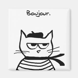 Den ilskna katten är så mycket fransk magnet