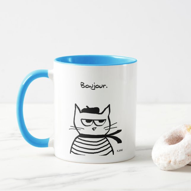 Den ilskna katten är så mycket fransk mugg (Med munk)