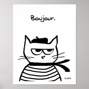 Den ilskna katten är så mycket fransk poster
