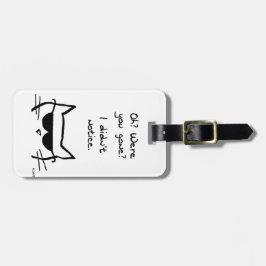 Den ilskna katten trutar, när du är borta bagagebricka