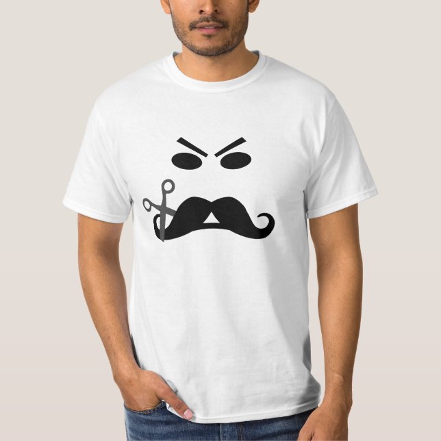 Den ilskna mustaschskjortan - välj stil tee shirt (Framsida)
