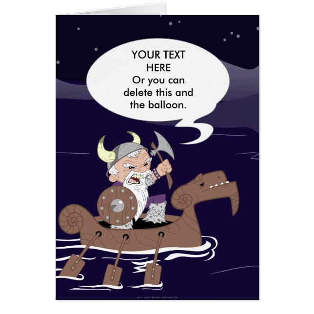 Den ilskna Vikingen Hälsningskort (Framsidan)