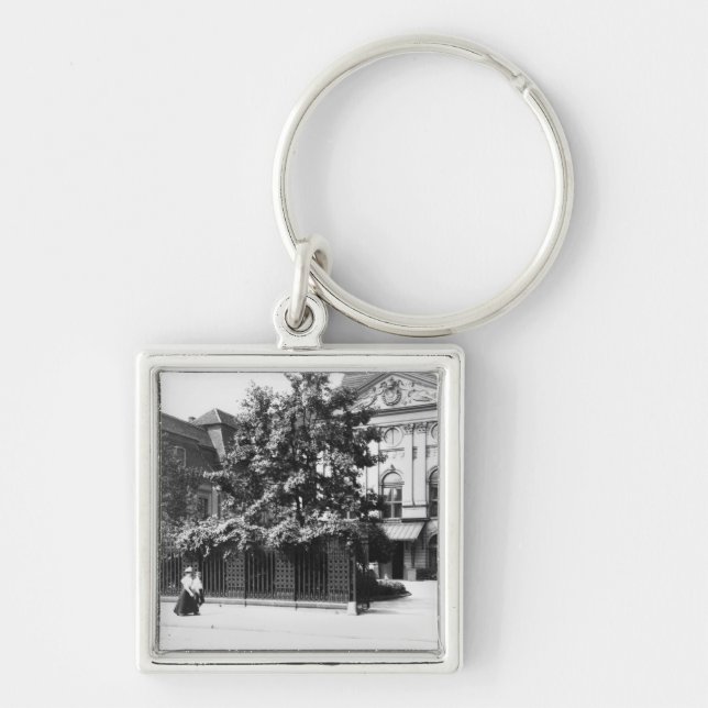 Den imperialistiska chancelleryen fyrkantig silverfärgad nyckelring (Framsidan)