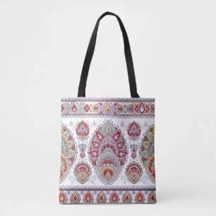 Den indiska blommigten paisley medallion mönster. tygkasse