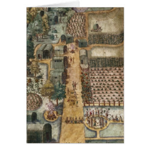 Den indiska byn av Secoton, c.1570-80 Hälsningskort
