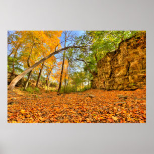 Den indiska byn Canyon i Fall, Columbus, Ohio Poster