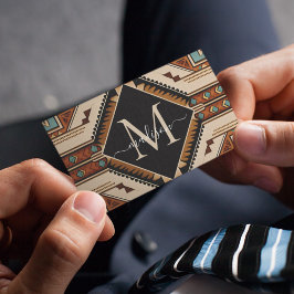 Den indiska kulturen Boho Stil i Mönster Visitkort