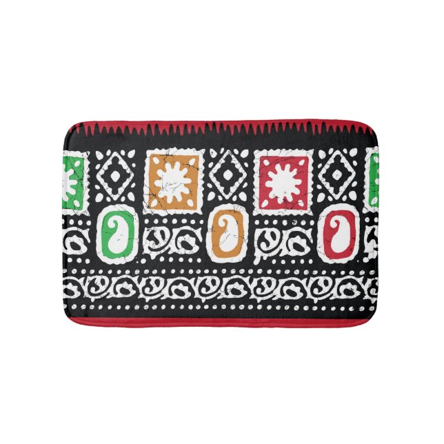 Den indiska kulturen: Traditionell konstdesign Badrumsmatta (Framsidan)