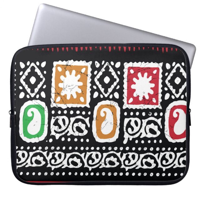 Den indiska kulturen: Traditionell konstdesign Laptop Fodral (Framsidan)