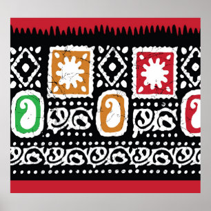 Den indiska kulturen: Traditionell konstdesign Poster
