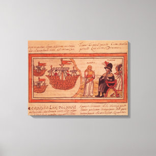 Den indiska prinsessan Malinche eller Dona Marina Canvastryck