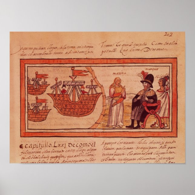 Den indiska prinsessan Malinche eller Dona Marina Poster (Framsidan)