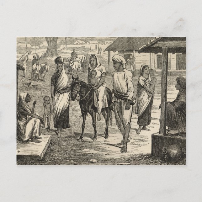 Den indiska svälten vykort (Framsida)