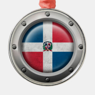Den industriella Dominikanska republiken sjunker Julgransprydnad Metall