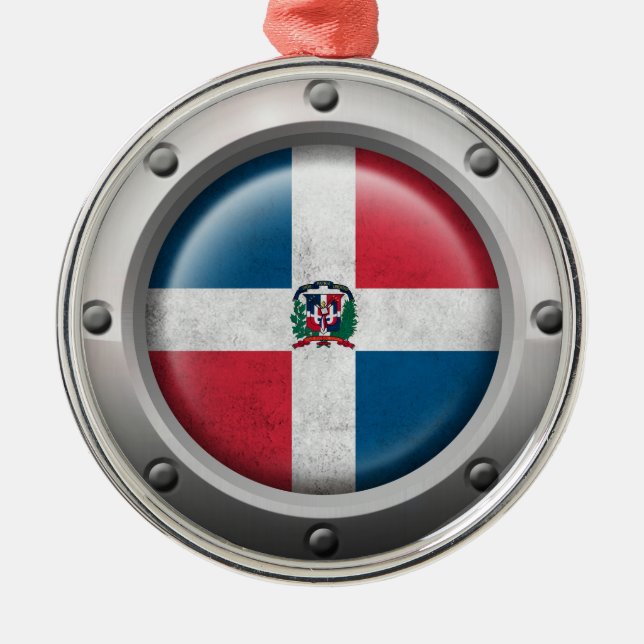 Den industriella Dominikanska republiken sjunker Julgransprydnad Metall (Framsidan)