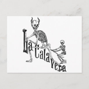 Den infernala Calavera. Day of the dead. Vykort