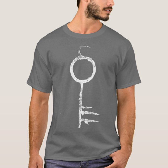 Den infernaliska nyckeln vit gåva flicka retro t shirt (Framsida)