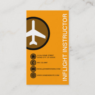 DEN INFLIGHT INSTRUKTÖREN bubblar Visitkort