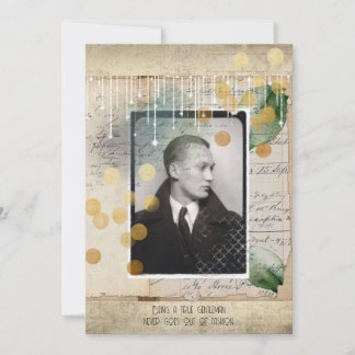 Den informella Vintagens utformning med citat Julkort