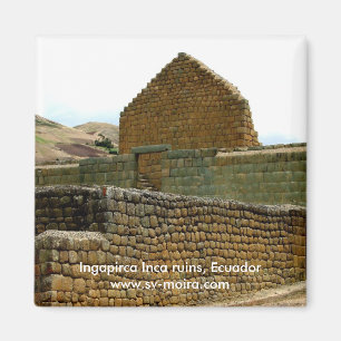 Den Ingapirca incaen fördärvar, Ecuador Magnet