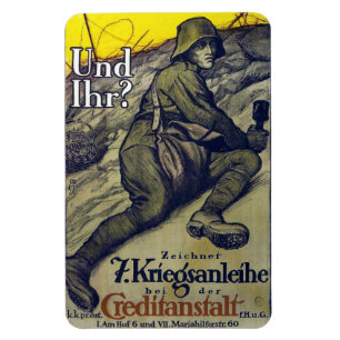 Den ingen WWI-tysken bemannar landmagneten Magnet
