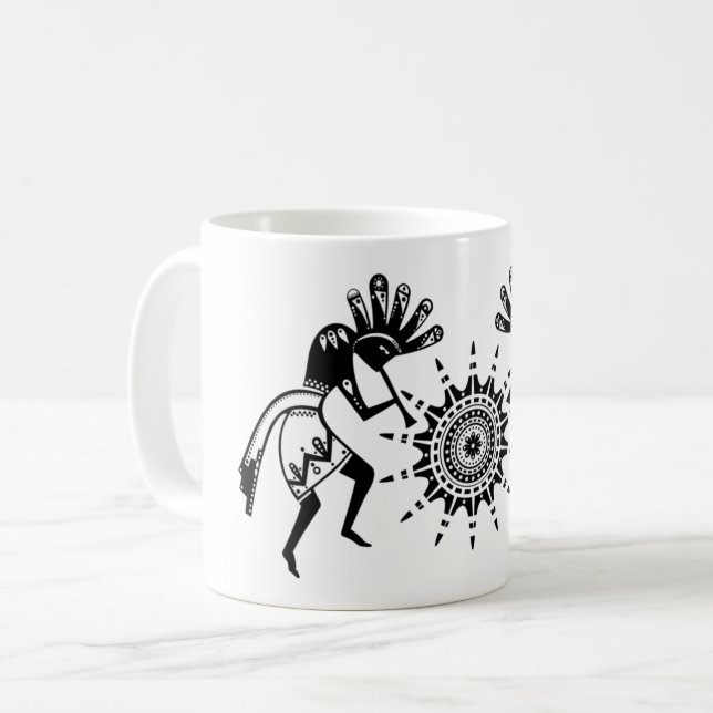 Den inhemska amerikanska kulturen - Sol Dancing Ko Kaffemugg (Framsida vänster)