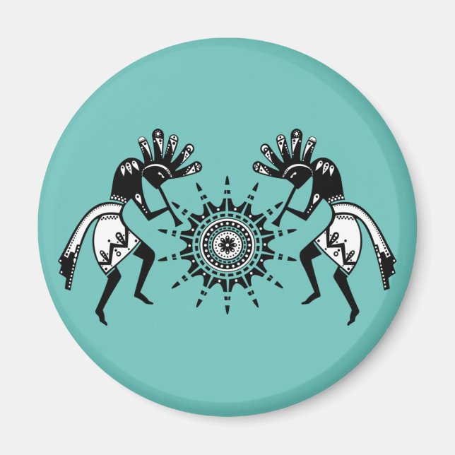 Den inhemska amerikanska kulturen - Sol Dancing Ko Magnet (Framsidan)