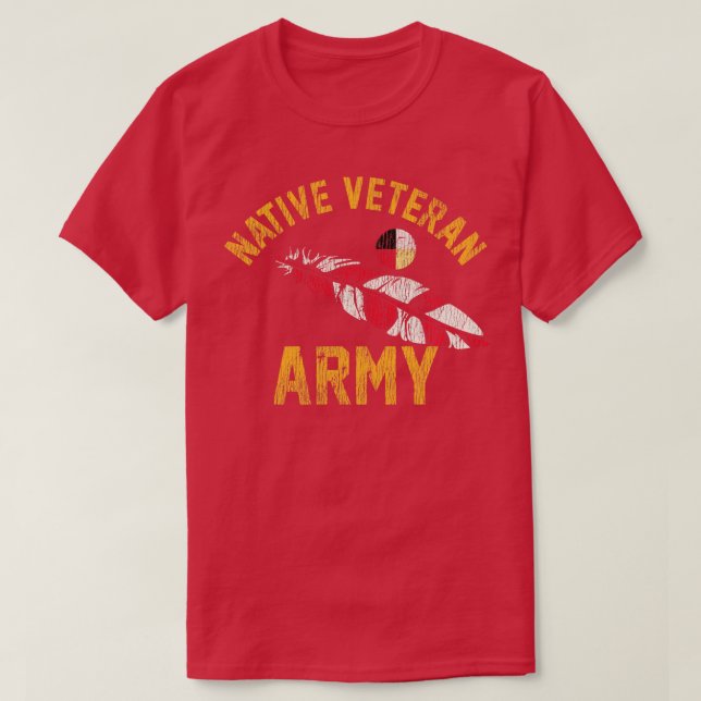 Den inhemska amerikanska vietnamesiska veteranska  t shirt (Design framsida)