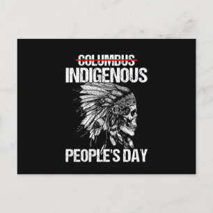 Den inhemska folkdagen, inte Columbus Day Meddelande Vykort