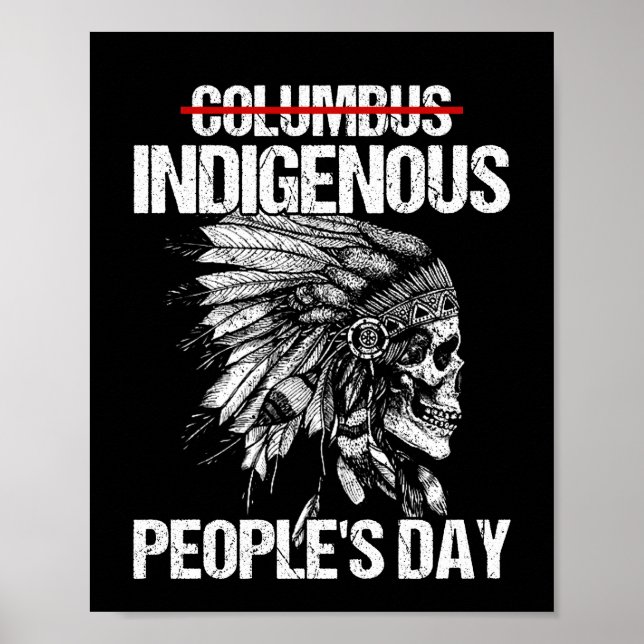 Den inhemska folkdagen, inte Columbus Day Poster (Framsidan)