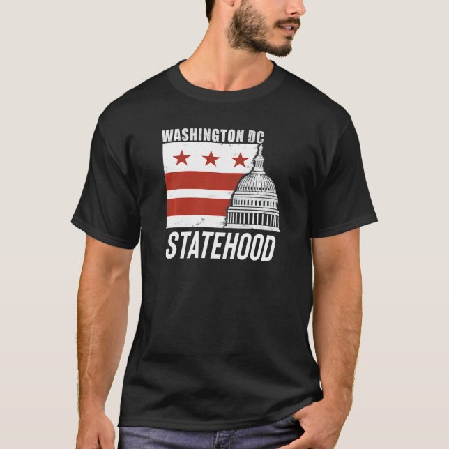 Den inhemska tvätttonanska staten Washington D C T Shirt (Framsida)
