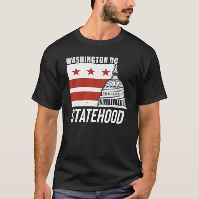 Den inhemska tvätttonanska staten Washington D C T Shirt (Framsida)
