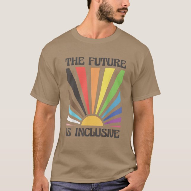 Den inkluderande regnbågsuppgången är framtiden t shirt (Framsida)