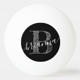 Den inledande Personligen för Rustic Script Monogr Pingisboll