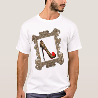 Den inramade Leopardstiletten pumpar Tee Shirt
