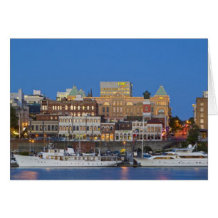 Den inre hamnen i Victoria British Columbia Hälsningskort