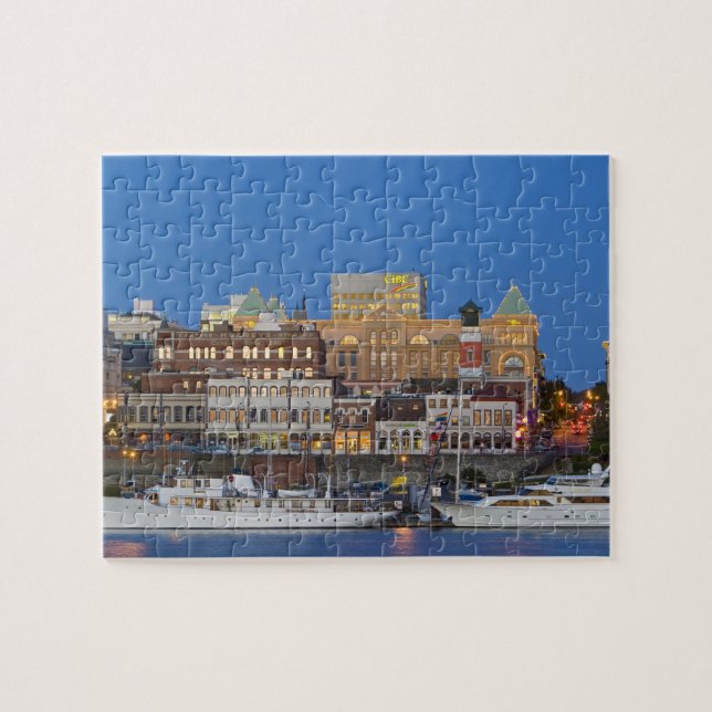 Den inre hamnen i Victoria British Columbia Pussel (Horisontell)